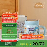 贝瑟斯马克杯陶瓷咖啡杯情侣杯猫猫创意礼物早餐杯泡茶蓝色带盖水杯子