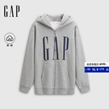 GAP男女装2025秋季新款logo印花抓绒宽松运动连帽衫卫衣786920 灰色 S (165/88A) 亚洲尺码