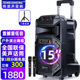 特美声 特美声SL15-31广场舞户外移动大功率演出活动拓展主持15寸大音量音响k歌唱歌便携式蓝牙蓝牙音箱 15寸标配+2支无线话筒+支架