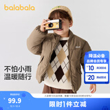 巴拉巴拉童装儿童棉服男童女童外套冬装棉衣绣花宝宝衣服 咖啡A51212 100
