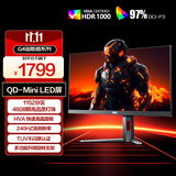AOC 27英寸2K240Hz 1152分区QD-MiniLED HVA Black HDR1000 快速液晶1ms游戏电竞显示器 逐光Q27G4ZMN