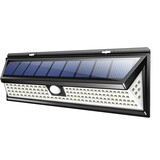 福蛋太阳能灯户外防水壁灯花园庭院路灯光控人体感应天黑自动亮节能灯 118 LED三面光款