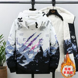 皮尔·皮德冬季外套男孩加绒棉衣夹克男学生潮保暖休闲青少年上衣服褂子男装 白色 抓痕 XL （110-130斤）