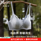 曼妮芬【调整型文胸】性感聚拢内衣女无钢圈聚拢文胸 030 灰色迷你蕾丝 75B