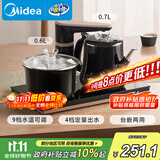 美的（Midea）智能自动上水煮茶器电热水壶0.7L茶台一体电茶炉烧水壶电水壶养生套装消毒茶具304不锈钢电茶盘C13