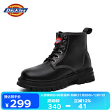 Dickies马丁靴女6孔春季新款短靴 经典光面平底英伦风女靴秋冬新款 黑色 36