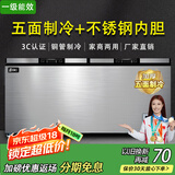 北极川冰柜商用智能温控卧式大容量冷柜家用冷藏冷冻展示柜冰箱保鲜柜雪糕柜 五面制冷|长1.28米双门不锈钢内胆598钛灰单温