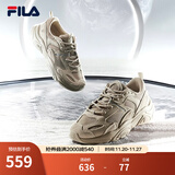 斐乐（FILA）跑步鞋老爹鞋男子跑步鞋MARSⅡ火星二代情侣款复古运动鞋休闲鞋 驼丝锦-DO-F12M131116F 40