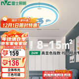 雷士照明（NVC）LED卧室照明吸顶灯儿童房卡通灯圆形蓝色海豚24瓦三段调光