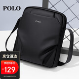 POLO单肩包男士休闲斜挎包男通勤大容量iPad包轻便小挎包耐磨手机包男