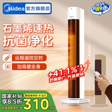 美的（Midea）暖风机电热取暖器家用电暖气浴室电暖风立式电暖器热风机摇头暖风扇小太阳 【石墨烯速热 抑菌滤网】遥控定时 HFT22WOR