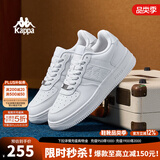 KAPPA卡帕男鞋板鞋男秋冬新款厚底小白鞋子男百搭休闲鞋情侣跑步运动鞋 鹭羽白 40