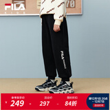 FILA【抗菌功能】斐乐儿童童装2025年冬季新款男童中大童加绒长裤 传奇蓝-NV 150
