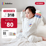 bebebus婴儿睡袋春秋冬恒温儿童睡衣四季通用分腿防踢被 彩虹加棉寒冬款（室温14-18℃） M【80码 建议身高80-90CM】