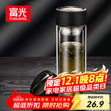 富光男女士双层玻璃杯 支持团购经典简约304茶隔水杯子便携创意泡茶杯