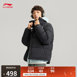 李宁防泼水防风科技短羽绒服男女同款25排湿宽松鸭绒运动外套AYMV431