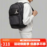 Jordan男女乔丹 聚酯纤维 飞人印花Logo 书包双肩包HM6148-091灰黑 均码