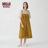 无印良品（MUJI）IDEE 女式 强捻 两穿裙 女夏季款裙子 棉麻 吊带裙  GAD14C4S 卡其色 M (155/68A)