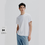 太平鸟男装 夏短袖T恤男干爽面料时尚运动服纯色体恤打底衫潮 白色（合体领标款）柔软面料 建议拍大一码 L