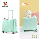 大嘴猴（paul frank）儿童行李箱可坐可骑小型密码男童女童可上飞机箱拉杆箱旅行箱皮箱 薄荷绿【跨坐承重120斤】轻音轮 20英寸