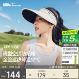 蕉下（beneunder）防晒帽子女黑胶空顶帽遮阳帽防紫外线遮脸太阳帽BM569白