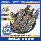 GUO LIAN国联特大号黑虎虾斑节虾 无冰盐冻净重2斤20-30只 海鲜水产生鲜