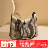 红蜻蜓包包女包2025新款毛绒牛皮hobo单肩斜挎托特妈妈包送女友生日礼物