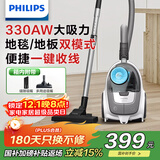 飞利浦（PHILIPS）卧式吸尘器家用清洁机强劲大功率大吸力吸灰吸尘XB2023/81宠物家庭适用