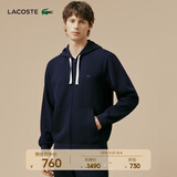 LACOSTE法国鳄鱼男装秋冬新款潮流运动连帽开衫卫衣外套|SH8882 166/深蓝色 L 05