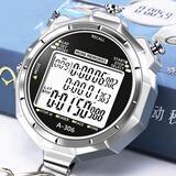 虎阁秒表 计时器运动计数器100道裁判田径跑步学生教练私教防水专业 三排100道带开关 金属外壳