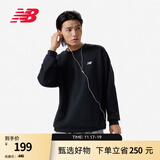 NEW BALANCE NB 官方卫衣男款圆领休闲运动长袖套头衫 BK MT41507 XL