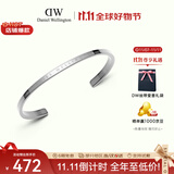 丹尼尔惠灵顿（DanielWellington）dw手镯男 经典银色大号开口手镯生日礼物送女友