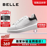 百丽2025新款厚底小白鞋女学生商场同款撞色板鞋Z2U1DCM5 黑尾翼 38