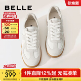 百丽（Belle）刘雯同款散文诗复古德训鞋女简约情侣同款休闲鞋B0992AM5 【翟潇闻同款】灰色-女款 37 (235mm)