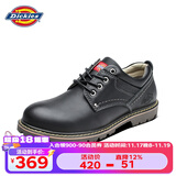 Dickies休闲鞋男鞋秋冬低帮工装鞋男士百搭潮流休闲皮鞋英伦风男鞋 黑色 40 【偏大一码，适合运动鞋41】