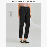 佐丹奴九分裤女装夏季纯棉梭织裤子松紧腰薄款休闲裤05424354