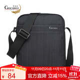 鳄鱼恤男士布包运动休闲单肩男包简约潮斜挎竖款包包生礼物B2002宝蓝色