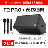 musiccube音乐骑士【2025新款】T2pro 户外弹唱演出K歌表演玩乐器蓝牙便携式线阵音响 【新款】T2Pro标配+G60一拖二