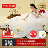 京东京造阿金朵100%天然新疆棉花被 纯棉被芯双人被子秋冬被6.8斤2x2.3m