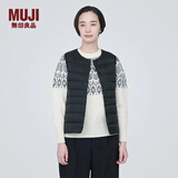 无印良品（MUJI）女式 轻量羽绒便携式背心女款马甲马夹秋冬保暖外搭羽绒内胆 黑色 M (160/84A)