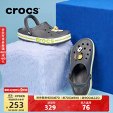 卡骆驰洞洞鞋贝雅卡骆班轻便耐磨一脚蹬休闲鞋|205089 石板灰/青柠绿-0GX 36 /37(220mm)