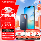 闪迪（SanDisk）1TB Type-c USB3.2 NVMe移动固态硬盘（PSSD）E61卓越版 1050MB/s三防保护 手机笔记本电脑外接SSD