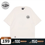 帕拉丁（PALLADIUM）【敖瑞鹏同款】运动T恤短袖纯棉t恤半袖男女情侣 178011&109647 178011-232-香草冰色 M