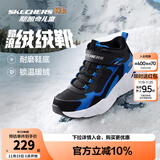 Skechers斯凯奇儿童秋冬休闲男女童二棉鞋轻质加绒保暖靴405222L/302583L 男童/黑色/宝蓝色/BKRY 36