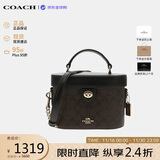 蔻驰（COACH）【品牌直供】女包 KAY盒子包手提斜挎包 黑色CBQ35生日礼物