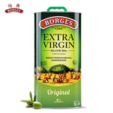 伯爵（BORGES）特级初榨原装进口橄榄油食用油 炒菜健康轻食 5L*1罐