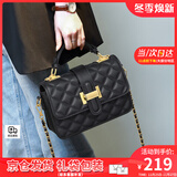 viney牛皮斜挎包包女包高级感手提链条包生日礼物送女友老婆 【极夜黑】实用高级感洋气单肩小包 轻奢小众时尚百搭休闲品牌小方包