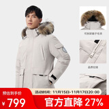 骆驼（CAMEL）户外极寒派克工装毛领情侣款羽绒服保暖加厚中长款外套