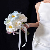 京东鲜花订婚领证结婚手捧花成品绢花假花仿真花束摄影拍照求婚新年礼物