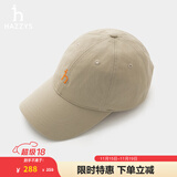 哈吉斯（HAZZYS）配饰 2025新款男帽子简约百搭棒球帽男AAAZ1CCA001 驼色CM